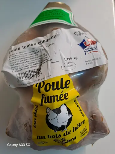 Poulet fumé congelée