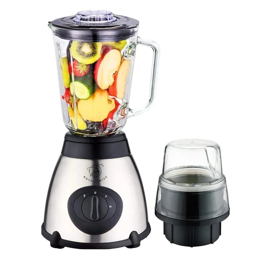 Licuadora Y Molinillo Con Vaso De Vidrio / Potencia Máxima 1000w/ Royal Swiss