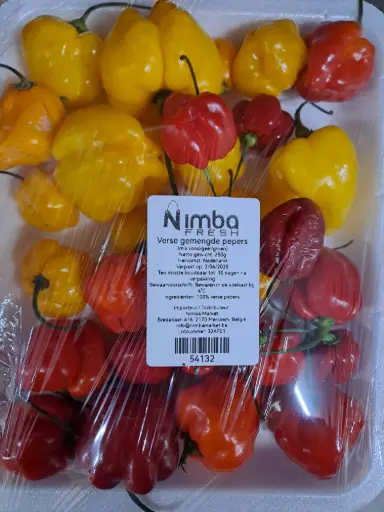 Peper barquette geel rood groen 250g