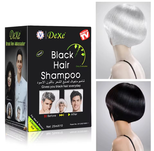 Dexe – shampoing pour cheveux noirs rapides 10pieces 