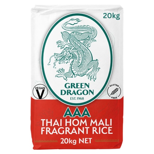 Green Dragon Thai Fragrant Jasmine Rice 20KG