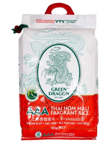 Green Dragon Thai Fragrant Jasmine Rice 10KG 